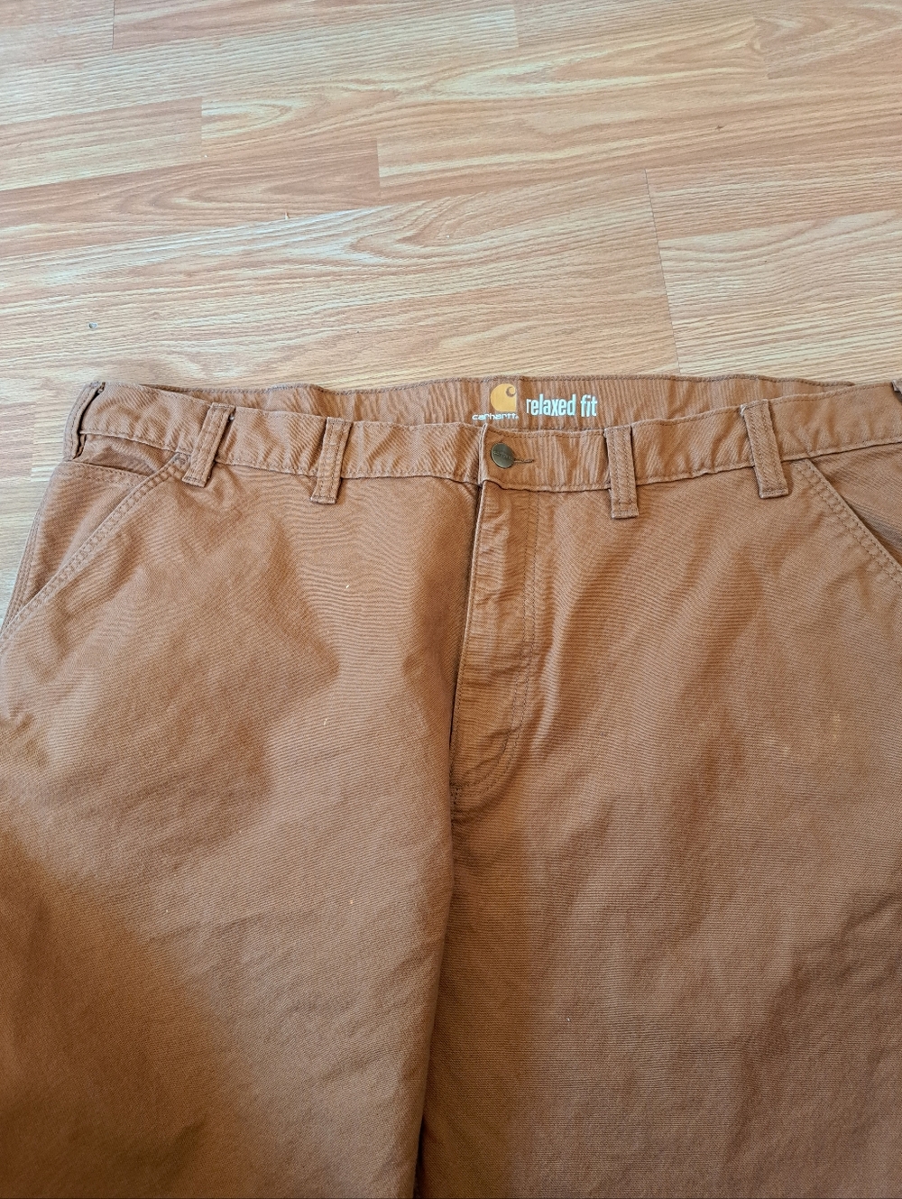 Carhartt Men’s Cotton Work Pants in Carhartt Brown Size 46 30 - Picture 3 of 7